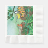 Serviette En Papier Robin rouge et nidification d'oiseaux de grand Tit (Devant)