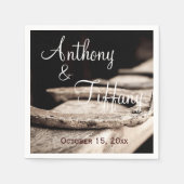 Serviette En Papier Robinets de Mariage de cow-boy rustiques (Devant)