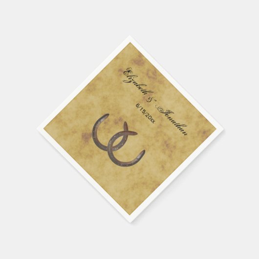 Serviette En Papier Robinets Rustiques en fer à cheval (Coin)