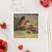 Serviette En Papier Robins américains de Brooks (En situation)