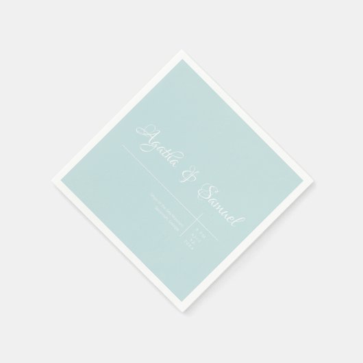 Serviette En Papier Robin's Oeuf Bleu classique accueil mariage servie (Coin)