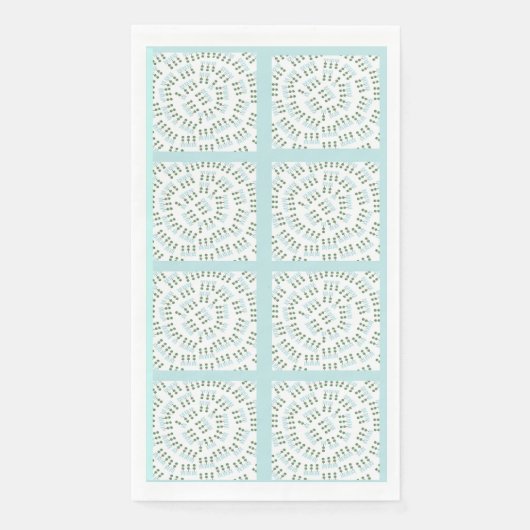 Serviette En Papier Robin's Oeuf Blue Topiary paper Serviettes d'hôtes (Devant)