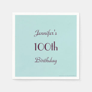 Serviette En Papier Robins Oeuf Papier bleu Napkins 100e anniversaire