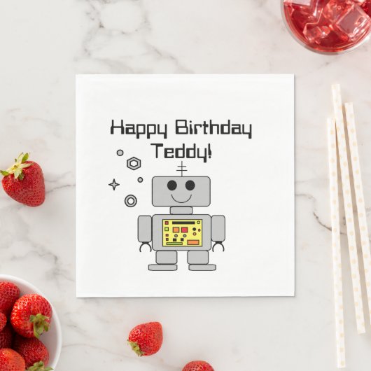Serviette En Papier "Robot" (En situation)