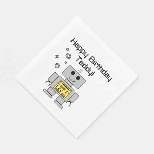 Serviette En Papier "Robot" (Coin)