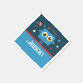 Serviette En Papier Robot 1er anniversaire (Coin)