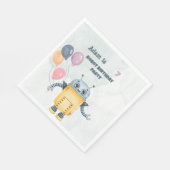 Serviette En Papier Robot Anniversaire (Coin)