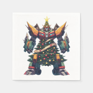 Serviette En Papier Robot artificiel d'arbre de Noël