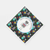Serviette En Papier Robot d'anniversaire pour garçon personnalisé (Coin)