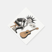 Serviette En Papier Robot de musique confus (Coin)