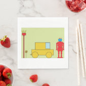 Serviette En Papier Robot Et Voiture Rétro (En situation)