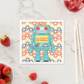Serviette En Papier Robot Themed Party (En situation)