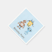 Serviette En Papier Robots colorés branchés Boy Birthday Party (Coin)