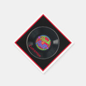 Serviette En Papier Roche et vinyle Retro personnalisées (Coin)