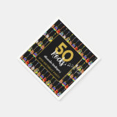 Serviette En Papier Rocher et Rouleau 50e fête d'anniversaire Custom (Coin)