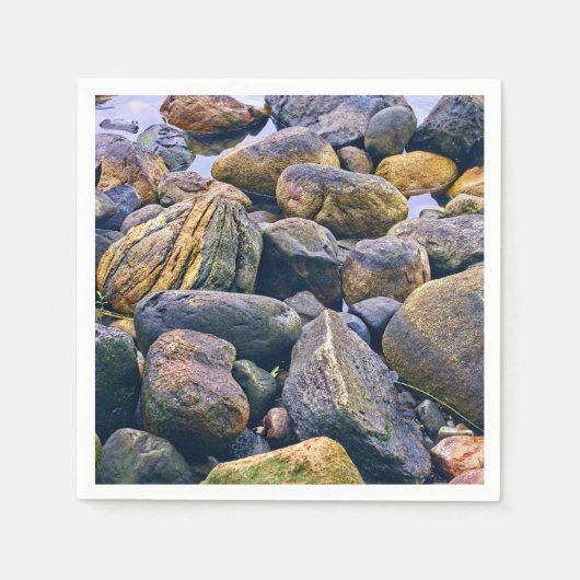 Serviette En Papier Rochers colorés (Devant)