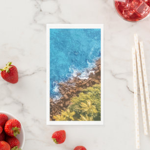 Serviette En Papier Rochers dans la mer, vue au-dessus 1