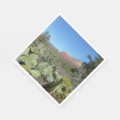 Serviette En Papier Rochers rouges et cactus I (Coin)