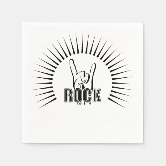 Serviette En Papier Rock (Devant)