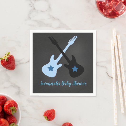 Serviette En Papier Rock a Bye Rockstar Rock Star Napkins (En situation)