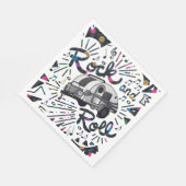 Serviette En Papier Rock and Roll Travel Trailer Records Musique Thème (Coin)