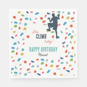 Serviette En Papier Rock Escalade mignonne Anniversaire de enfant Part