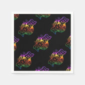 Serviette En Papier Rock et Roll Rainbow Music Motif Napkins (Devant)