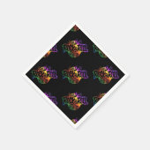 Serviette En Papier Rock et Roll Rainbow Music Motif Napkins (Coin)