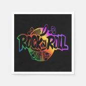 Serviette En Papier Rock et Roll Rainbow Music Thème Napkins (Devant)