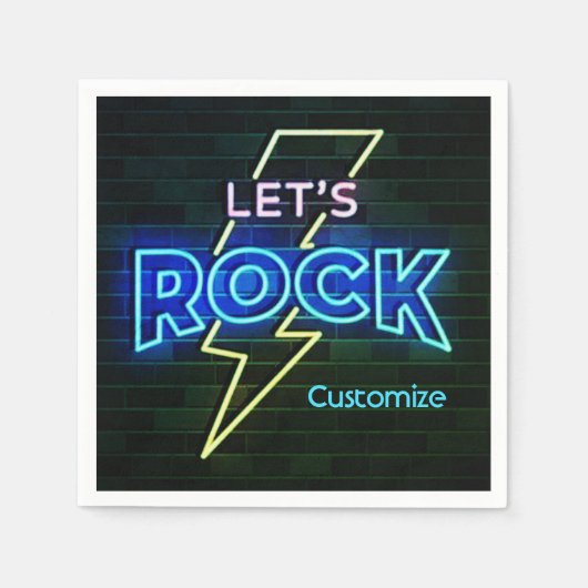 Serviette En Papier Rock Lightning Bolt 2 (Devant)