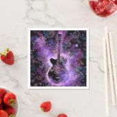 Serviette En Papier Rock N Roll Guitare Musique Napkins Rock Musique (En situation)