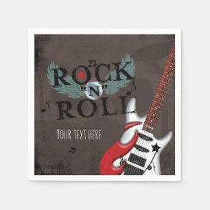 Serviette En Papier Rock N Roll Star Fête d'anniversaire Grunge