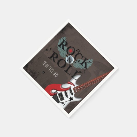 Serviette En Papier Rock N Roll Star Grunge fête d'anniversaire (Coin)