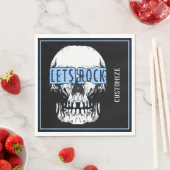 Serviette En Papier Rock Skull (En situation)
