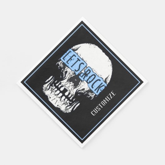 Serviette En Papier Rock Skull (Coin)