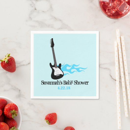 Serviette En Papier Rock Star Baby Custom Party Napkin (En situation)
