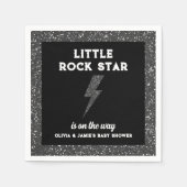 Serviette En Papier Rock Star Baby shower Black Rock Et Roll (Devant)