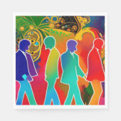 Serviette En Papier Rock Stars (Devant)