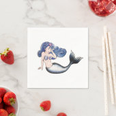 Serviette En Papier Rockabilly Mermaid (En situation)