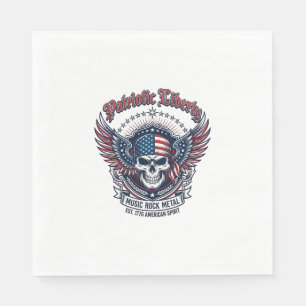 Serviette En Papier Rocker du bandana patriotique Méta musique Old Glo