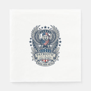 Serviette En Papier Rocker du bandana patriotique Méta musique Old Glo