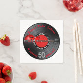 Serviette En Papier Rocker Dude Guitar Record 50e fête d'anniversaire (En situation)