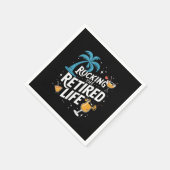 Serviette En Papier Rocking La Vie Retraitée Été Drôle Retraite (Coin)