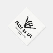 Serviette En Papier Rockstar squelette enterrement de vie de jeune fil (Coin)