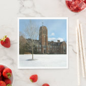 Serviette En Papier Rockwell en hiver au Grove City College (En situation)