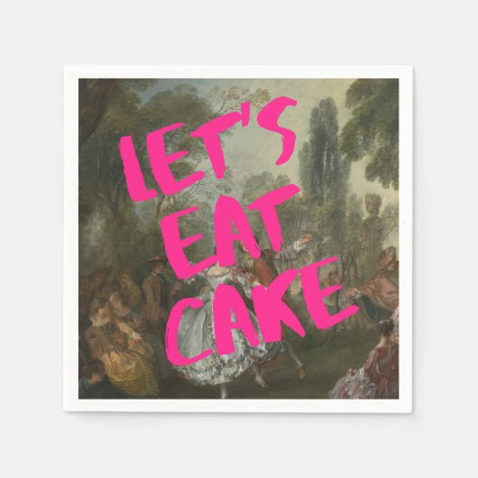 Serviette En Papier Rococo fête d'anniversaire Marie Antionette Bold R (Devant)