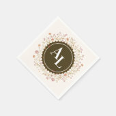 Serviette En Papier Rococo Floral Antique Frame Mariage (Coin)