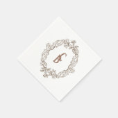 Serviette En Papier Rococo Mocha Florentine Monochrome Mousse (Coin)