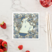 Serviette En Papier Rococo Rich avec Gold Relief & Masques (En situation)