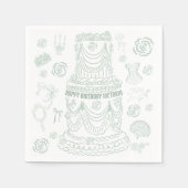 Serviette En Papier Rococo Soft Renaissance Coquette Party (Devant)